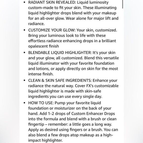 Cover FX Custom Enhancer Drops in Halo NWB - Picture 11 of 11